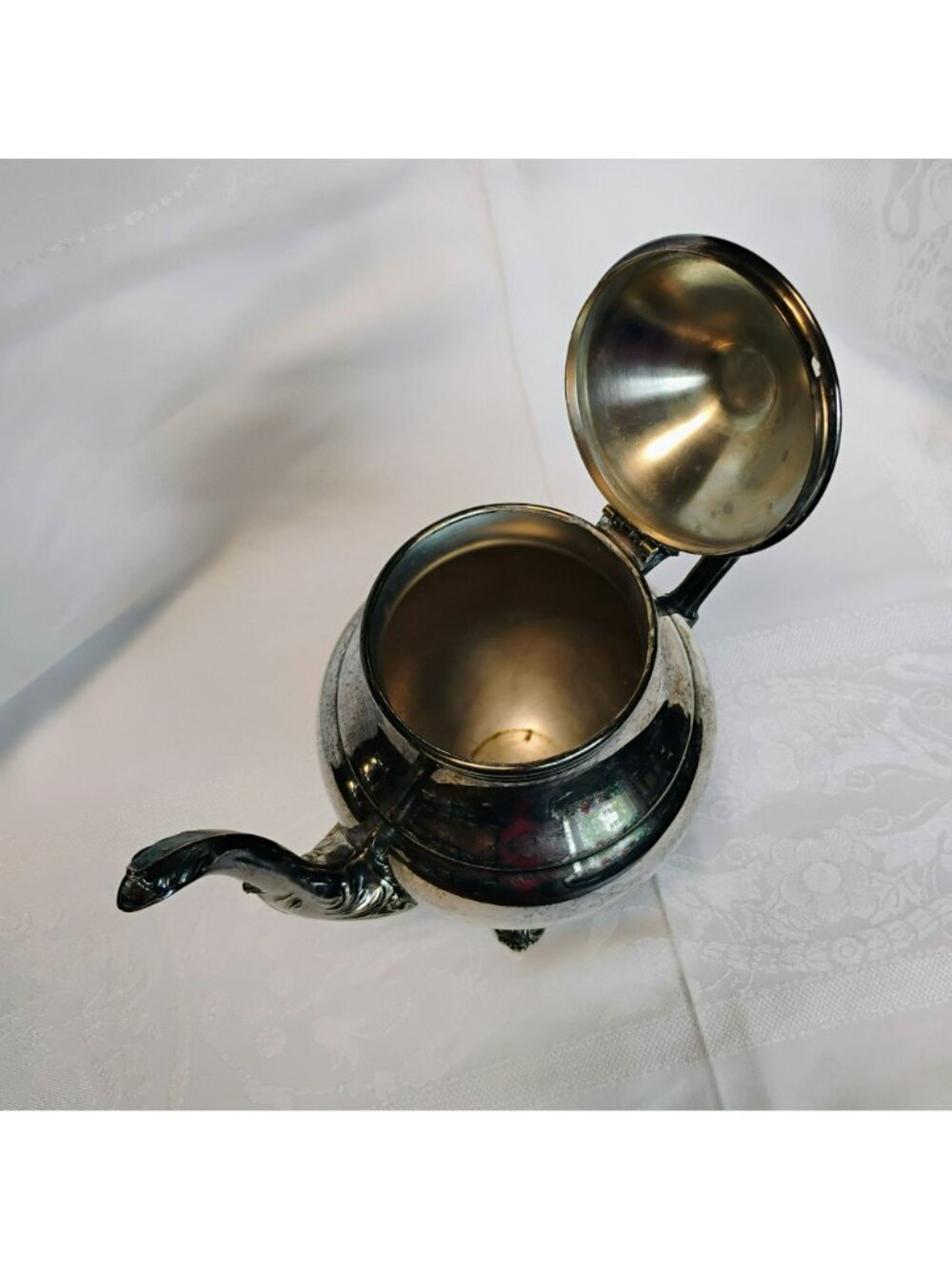 Vintage FB Rogers Silver Co. Silverplate Coffee Tea Pot, Ornate Victorian Design - Picture 4 of 11